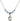 Saint Amelia Birthstone Necklace | 1/2 inch | 4mm Beads  Aqua Sterling Silver