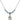 Saint Gianna Beretta Molla Birthstone Necklace | 1/2 inch | 4mm Beads  Aqua Sterling Silver