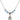 Saint Rene Goupil Birthstone Necklace | 1/2 inch | 4mm Beads  Aqua Sterling Silver