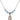 Saint Rafta Birthstone Necklace | 1/2 inch | 4mm Beads  Aqua Sterling Silver
