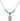 Saint Rafta Birthstone Necklace | 1/2 inch | 4mm Beads  Aqua Sterling Silver