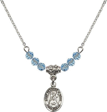 St. Frances of Rome Birthstone Necklace | 1/2 inch | 4mm Beads