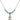Saint Vitus Birthstone Necklace | 1/2 inch | 4mm Beads  Aqua Sterling Silver