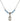 Saint Vitus Birthstone Necklace | 1/2 inch | 4mm Beads  Aqua Sterling Silver