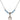 Saint John Berchmans Birthstone Necklace | 1/2 inch | 4mm Beads  Aqua Sterling Silver