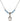 Saint John Berchmans Birthstone Necklace | 1/2 inch | 4mm Beads  Aqua Sterling Silver