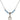 Saint Rose Philippine Duchesne Birthstone Necklace | 1/2 inch  Aqua Sterling Silver