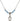 Saint Rose Philippine Duchesne Birthstone Necklace | 1/2 inch  Aqua Sterling Silver