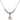 Saint Andrew Kim Taegon Birthstone Necklace | 1/2 inch | 4mm Beads  Aqua Sterling Silver