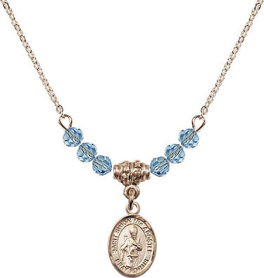 St. Simon the Apostle Birthstone Necklace | 1/2 inch | 4mm Beads