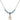 Saint Regis Birthstone Necklace | 1/2 inch | 4mm Beads  Aqua Sterling Silver