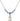 Saint Regis Birthstone Necklace | 1/2 inch | 4mm Beads  Aqua Sterling Silver