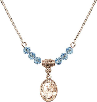 Saint Jacob of Nisibis Birthstone Necklace | 1/2 inch | 4mm Beads