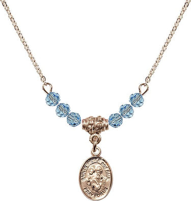 Saints Peter & Paul Birthstone Necklace | 1/2 inch | 4mm Beads