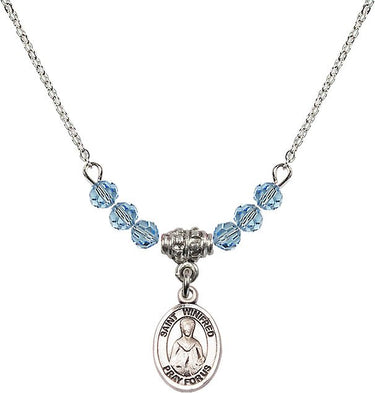 St. Winifred of Wales Birthstone Necklace | 1/2 inch | 4mm Beads