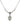 Miraculous Medal Birthstone Necklace | 5/8 inch | 4mm Beads  Crystal Sterling Silver