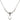 Heart Birthstone Necklace | 1 1/8 inch | 4mm Beads  Crystal Sterling Silver