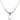 Heart Birthstone Necklace | 1 1/8 inch | 4mm Beads  Crystal Sterling Silver