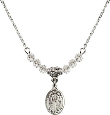 St. Genevieve Birthstone Necklace | 1/2 inch | 4mm Beads