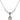 Our Lady of Peace Birthstone Necklace | 1/2 inch | 4mm Beads  Crystal Sterling Silver