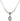 Saint John Baptist de la Salle Birthstone Necklace | 1/2 inch  Crystal Sterling Silver