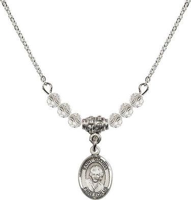 Saint Gianna Beretta Molla Birthstone Necklace | 1/2 inch