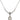 Saint Catherine of Alexandria Birthstone Necklace | 1/2 inch  Crystal Sterling Silver