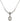 Saint Catherine of Alexandria Birthstone Necklace | 1/2 inch  Crystal Sterling Silver