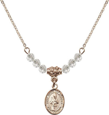 St. Simon the Apostle Birthstone Necklace | 1/2 inch | 4mm Beads