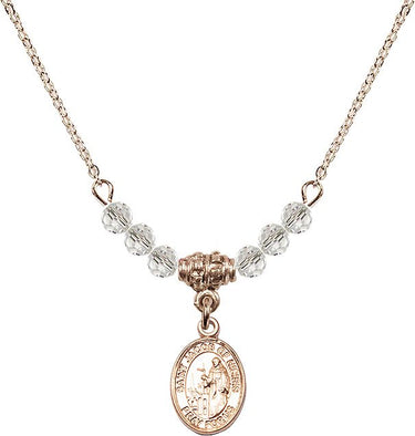 Saint Jacob of Nisibis Birthstone Necklace | 1/2 inch | 4mm Beads