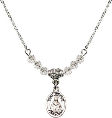 St. Winifred of Wales Birthstone Necklace | 1/2 inch | 4mm Beads