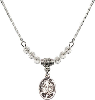 St. Mary Magdalene of Canossa Birthstone Necklace | 1/2 inch | 4mm Beads