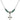 Cross Birthstone Necklace | 1 1/2 inch | 4mm Beads  Emerald Sterling Silver