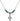 Cross Birthstone Necklace | 1/2 inch | 4mm Beads  Emerald Sterling Silver