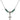 Crucifix Birthstone Necklace | 5/8 inch | 4mm Beads  Emerald Sterling Silver
