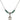 Saint Barbara Birthstone Necklace | 1/2 inch | 4mm Beads  Emerald Sterling Silver