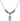 Saint Barbara Birthstone Necklace | 1/2 inch | 4mm Beads  Emerald Sterling Silver