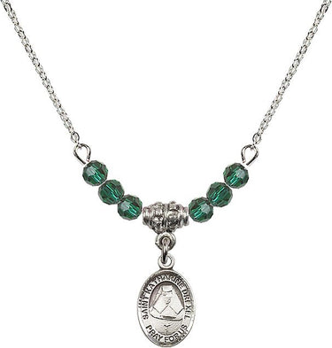 St. Katharine Drexel Birthstone Necklace | 1/2 inch | 4mm Beads