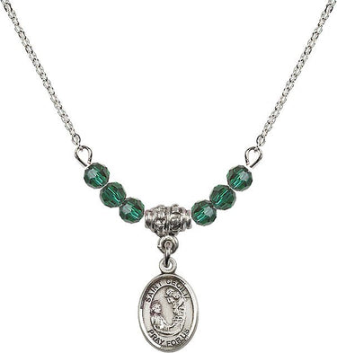 St. Cecilia Birthstone Necklace | 1/2 inch | 4mm Beads