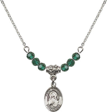 St. Dorothy Birthstone Necklace | 1/2 inch | 4mm Beads