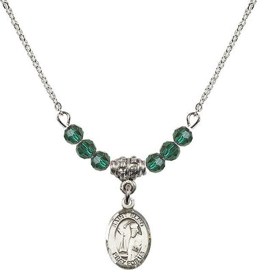 St. Elmo Birthstone Necklace | 1/2 inch | 4mm Beads