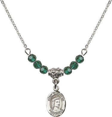 St. Elizabeth of Hungary Birthstone Necklace | 1/2 inch