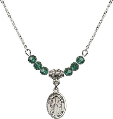 St. Genevieve Birthstone Necklace | 1/2 inch | 4mm Beads