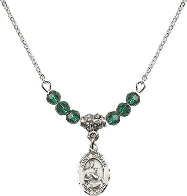 St. Gerard Majella Birthstone Necklace | 1/2 inch | 4mm Beads