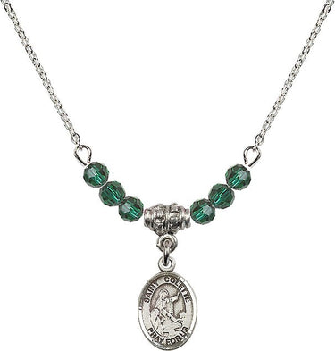 Saint Colette Birthstone Necklace | 1/2 inch | 4mm Beads