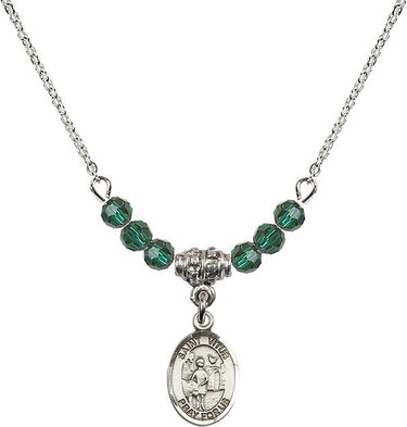 St. Vitus Birthstone Necklace | 1/2 inch | 4mm Beads