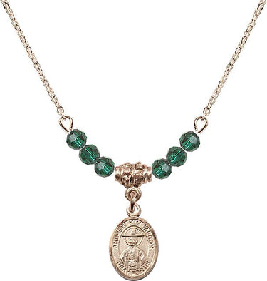 St. Andrew Kim Taegon Birthstone Necklace | 1/2 inch | 4mm Beads