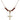 Crucifix Birthstone Necklace | 7/8 inch | 4mm Beads _x0014_ Garnet 14kt Gold Filled