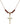 Crucifix Birthstone Necklace | 7/8 inch | 4mm Beads _x0014_ Garnet 14kt Gold Filled