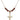 Crucifix Birthstone Necklace | 7/8 inch | 4mm Beads _x0014_ Garnet 14kt Gold Filled